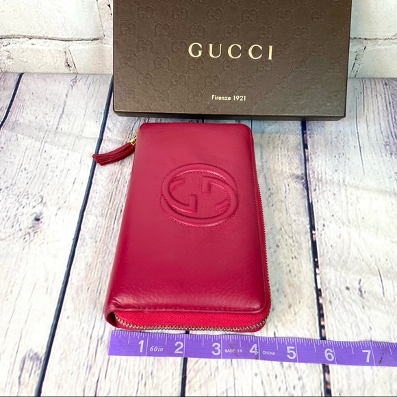 Gucci SOHO magenta pink leather wallet or crossbody with box - Picture 16 of 16